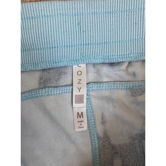 Cozy by Lulalroe Velour Dark Blue Ankle Capri Sleep Pants Medium - Picture 3 of 3